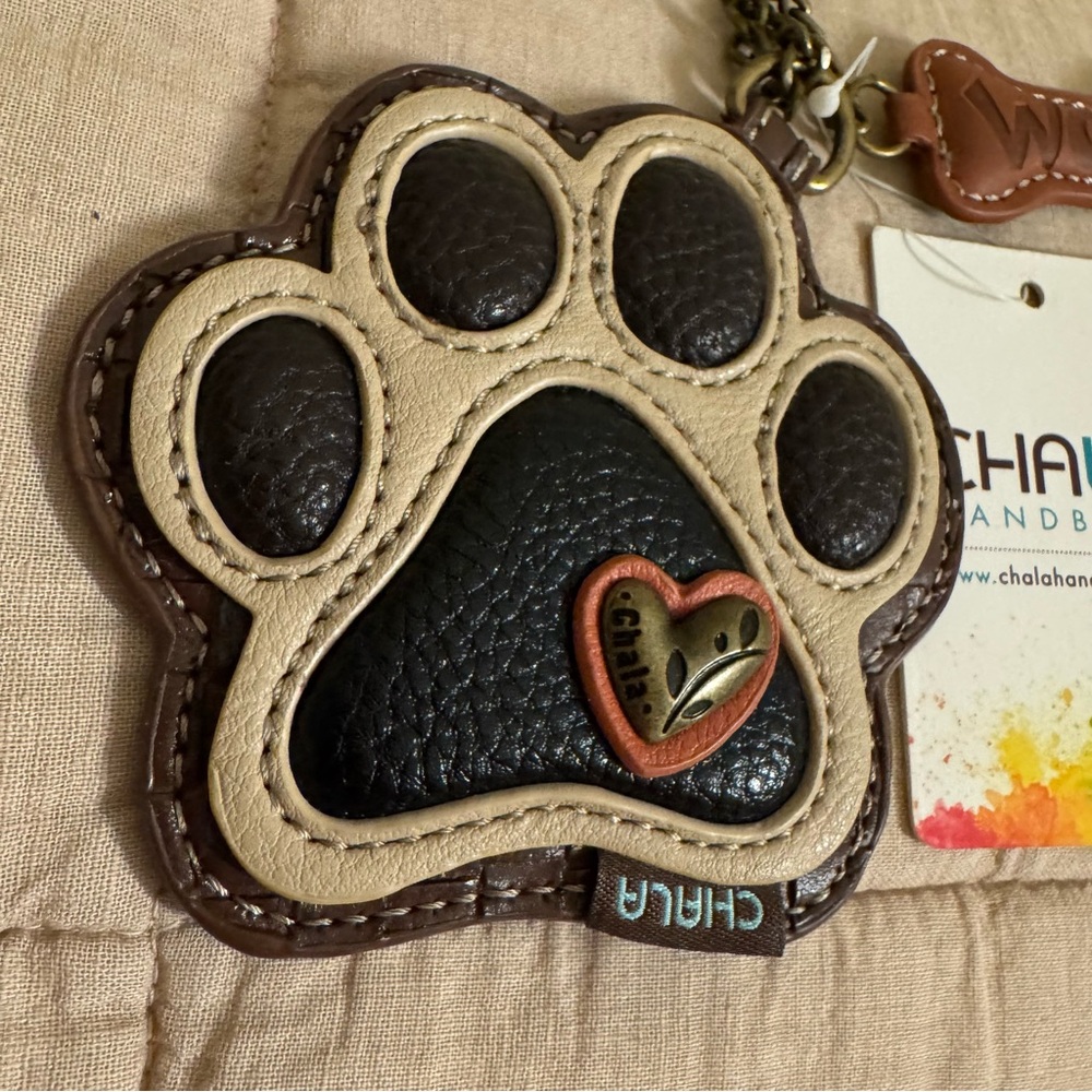 Chala Dog Paw Print Keychain/Coin Purse/Bag Charm - Picture 3 of 6